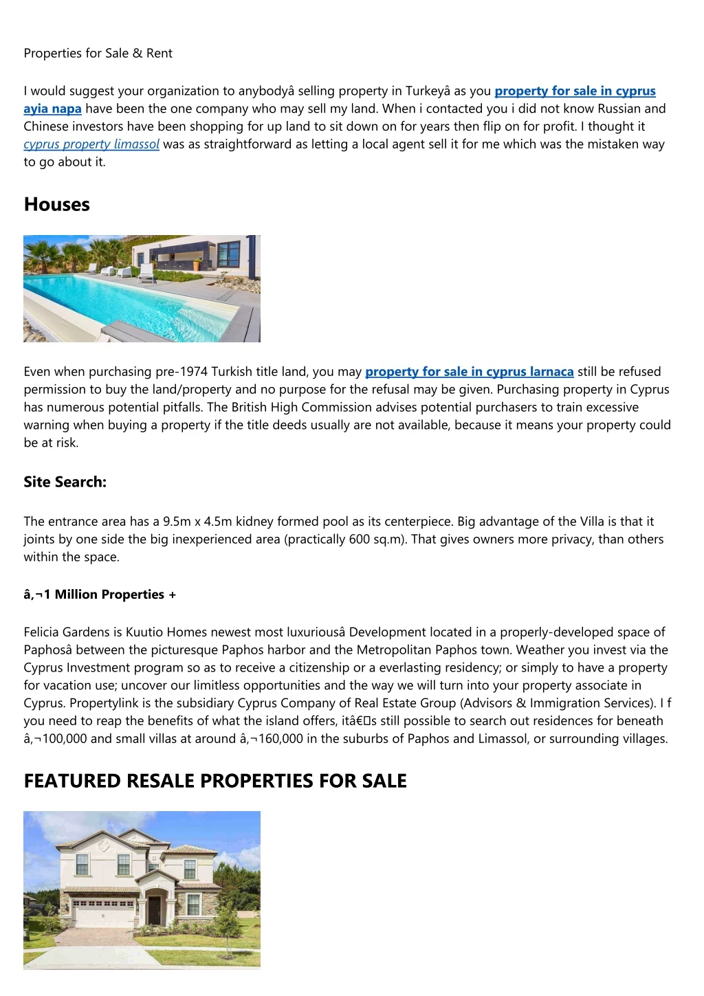 properties for sale rent