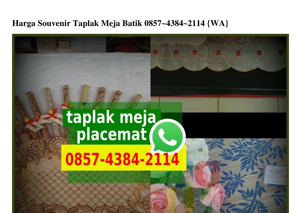 harga souvenir taplak meja batik 0857 4384 2114 wa