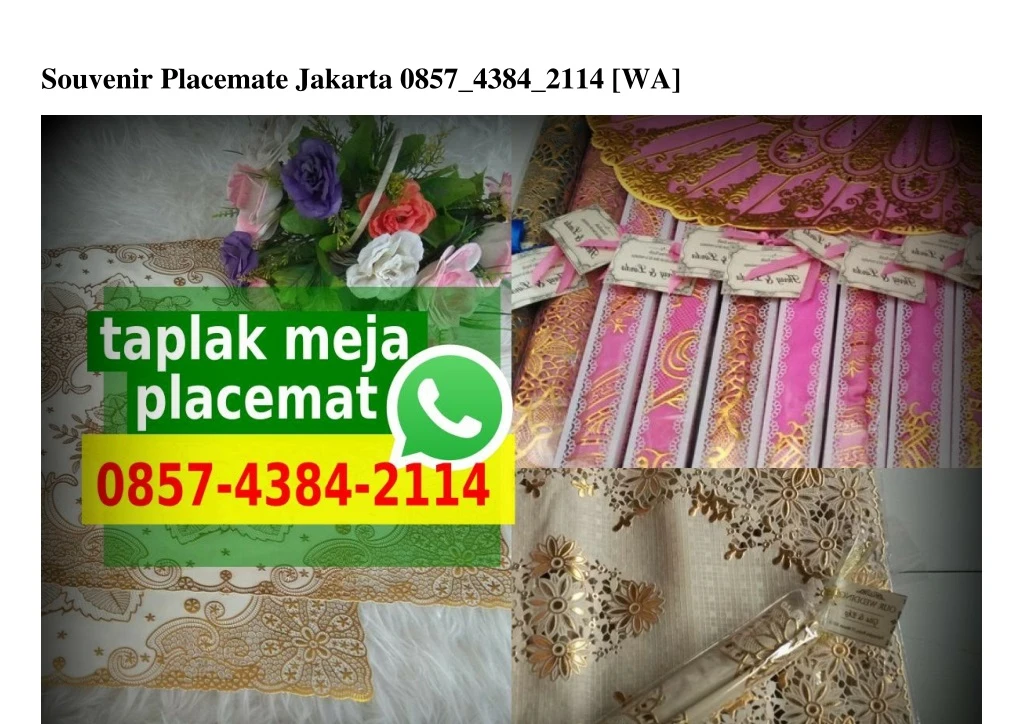 souvenir placemate jakarta 0857 4384 2114 wa