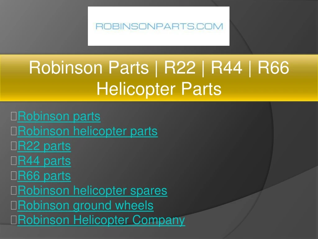 robinson parts r22 r44 r66 helicopter parts