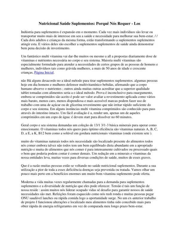 nutricional sa de suplementos porqu n s requer los