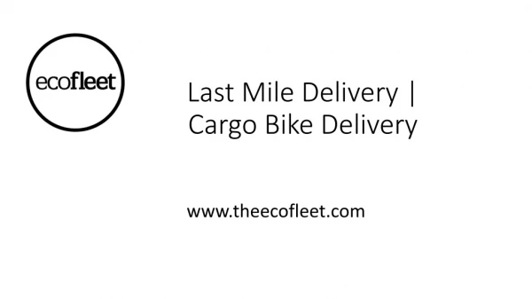 Reasons of Cargo Bike Delivery Over UK's Cities