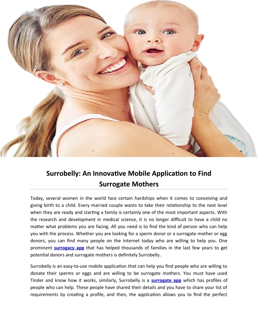 surrobelly an innovative mobile application
