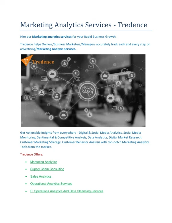 Marketing Analytics Services - Tredence