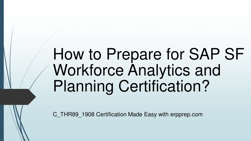 how to prepare for sap sf workforce analytics