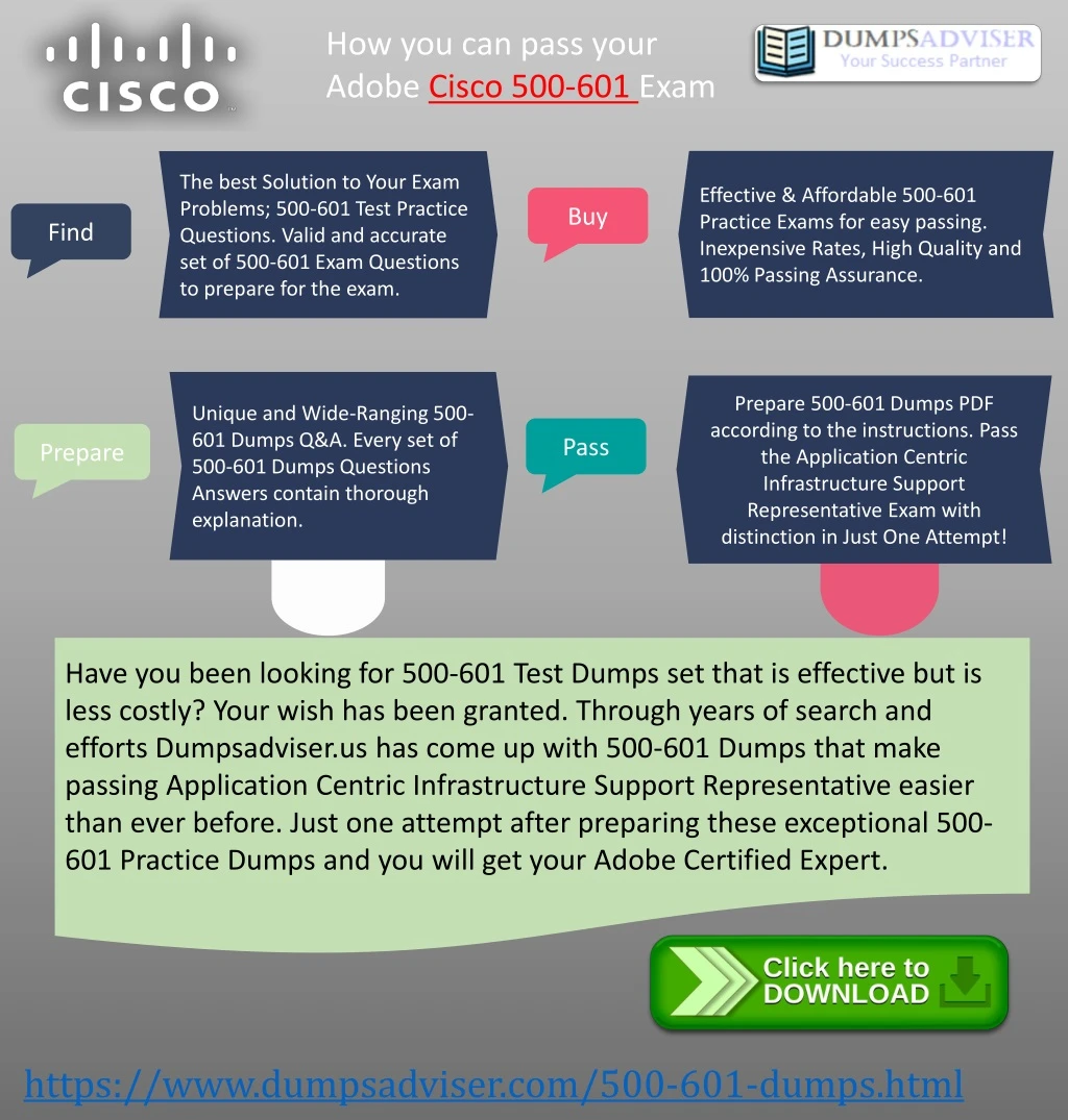 how you can pass your adobe cisco 500 601 exam