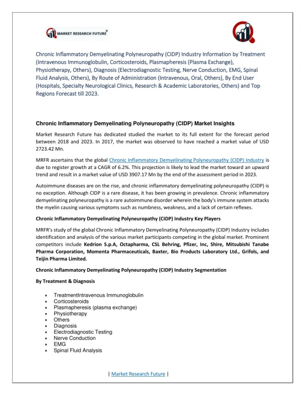 chronic inflammatory demyelinating polyneuropathy