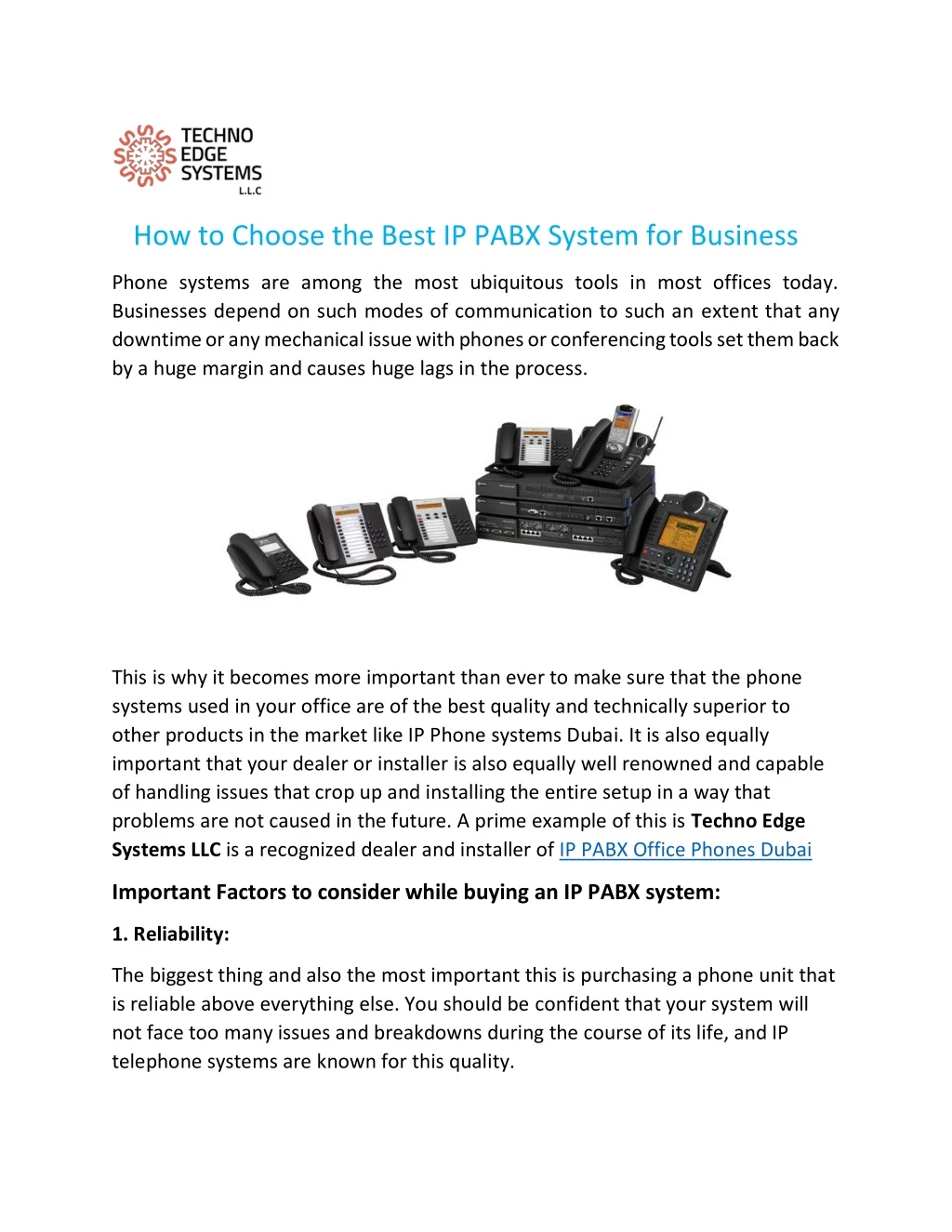 how to choose the best ip pabx system for business