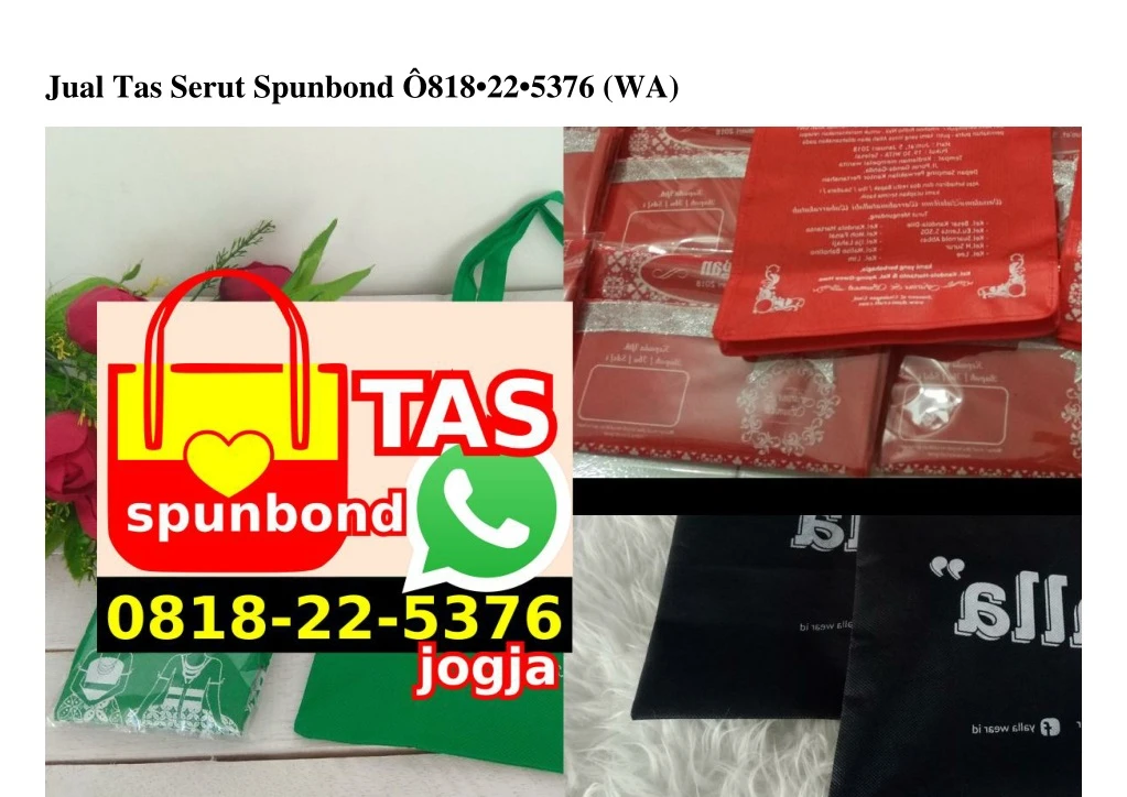 jual tas serut spunbond 818 22 5376 wa