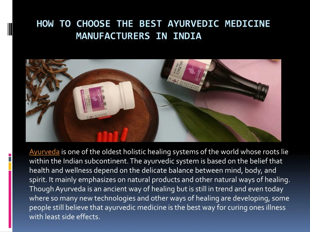 how to choose the best ayurvedic medicine manufacturers in india