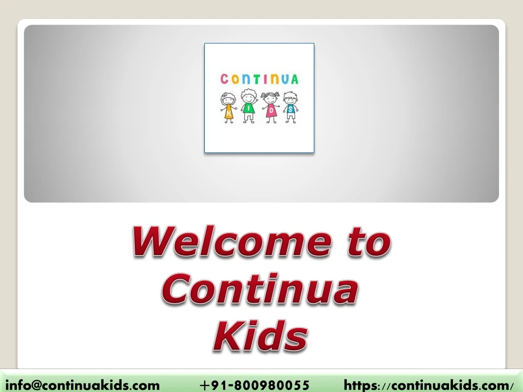 welcome to continua kids