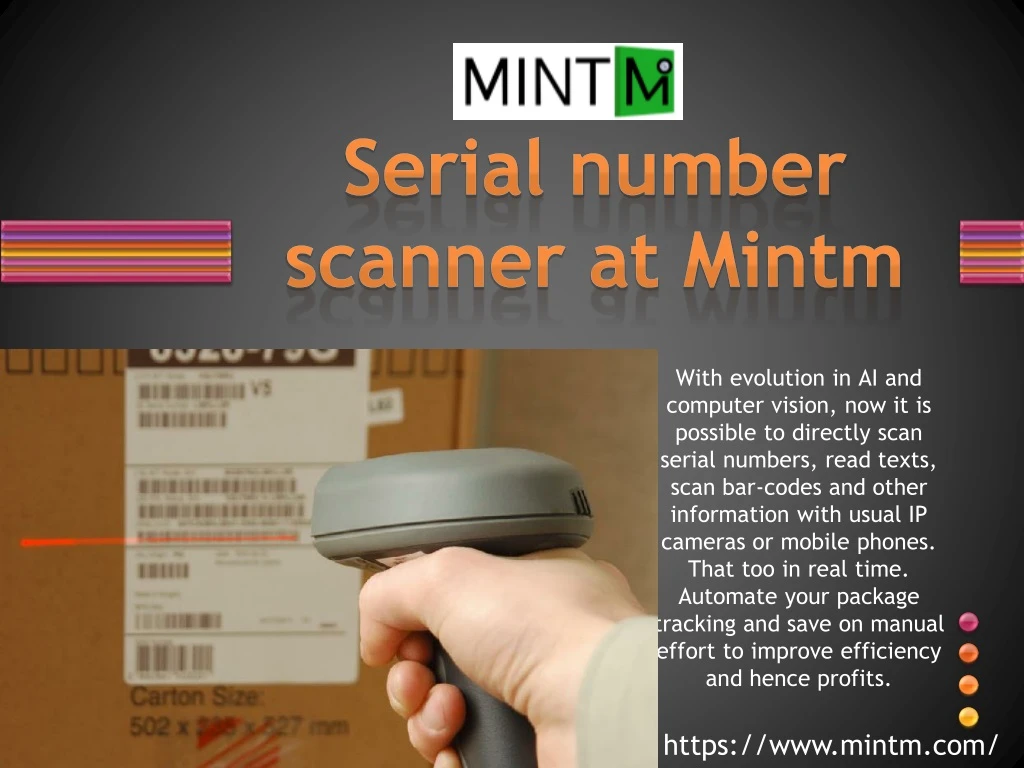 serial number scanner at mintm