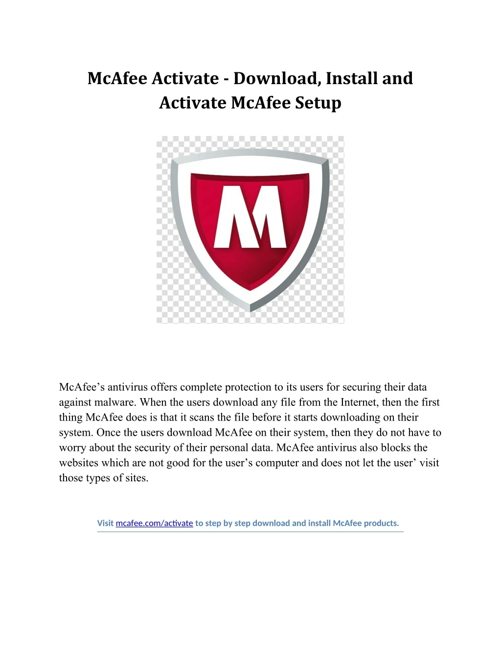 mcafee activate download install and activate