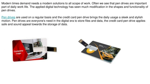 Customised Credit Card Shaped Pen Drive