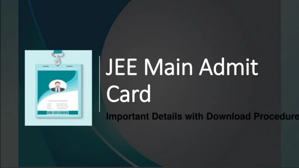 jee main admit card