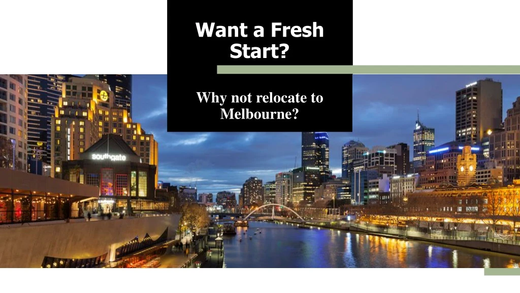 want a fresh start