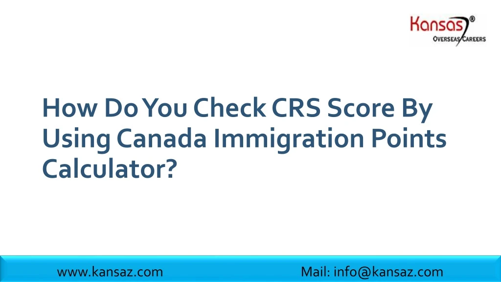 how do you check crs score by using canada