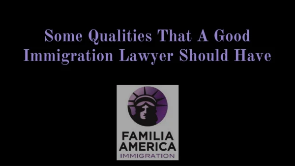 Some Qualities That A Good Immigration Lawyer Should Have
