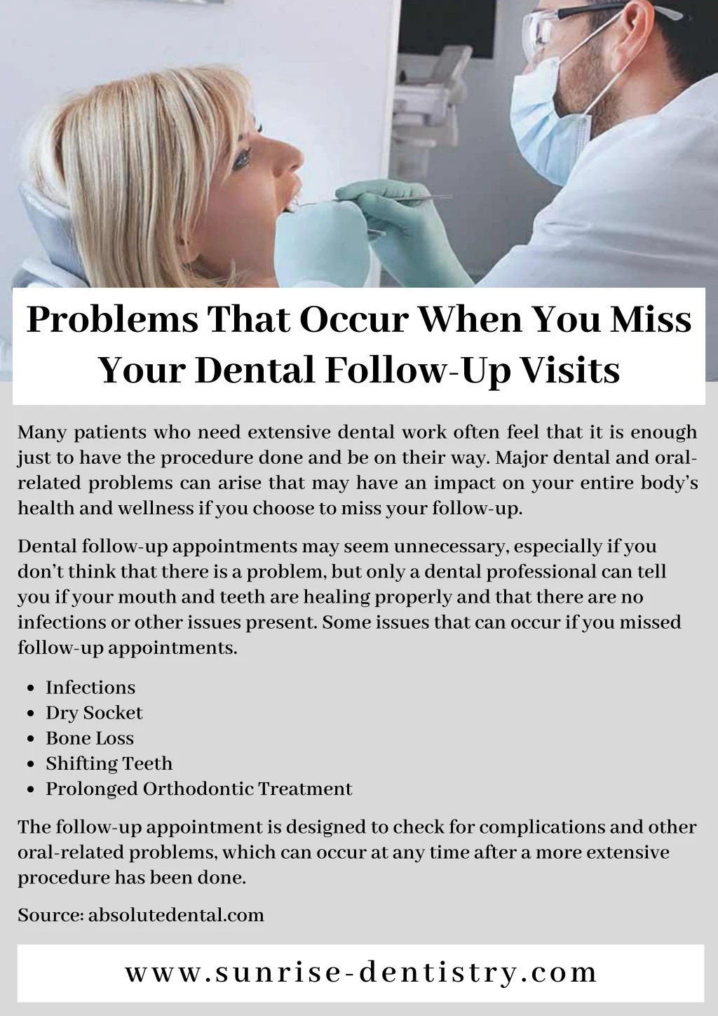 problems that occur when you miss your dental
