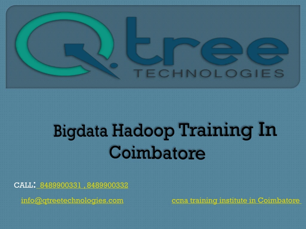 bigdata hadoop training in coimbatore