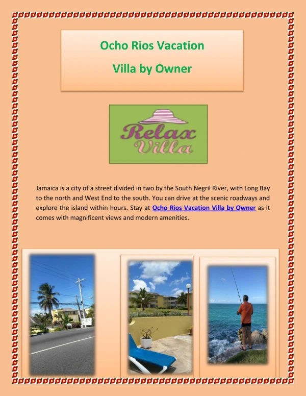 Ocho Rios Vacation Villa by Owner