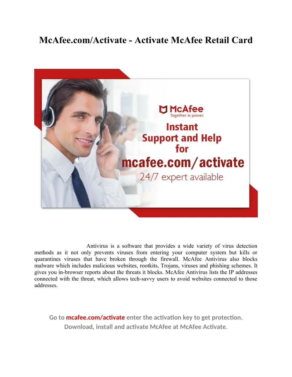 mcafee com activate activate mcafee retail card