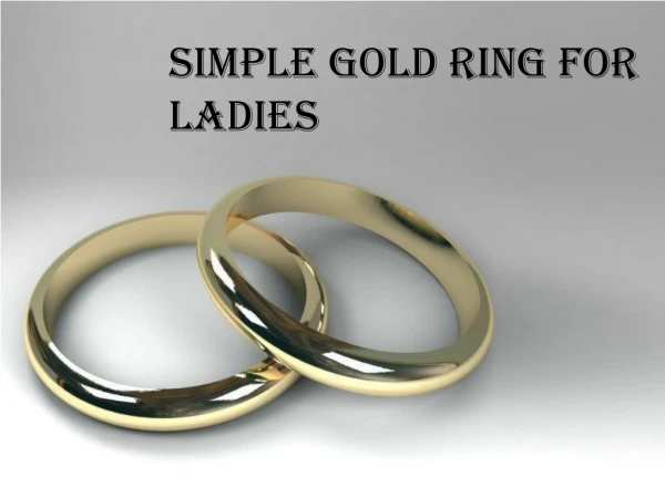 Simple Gold Ring For Ladies