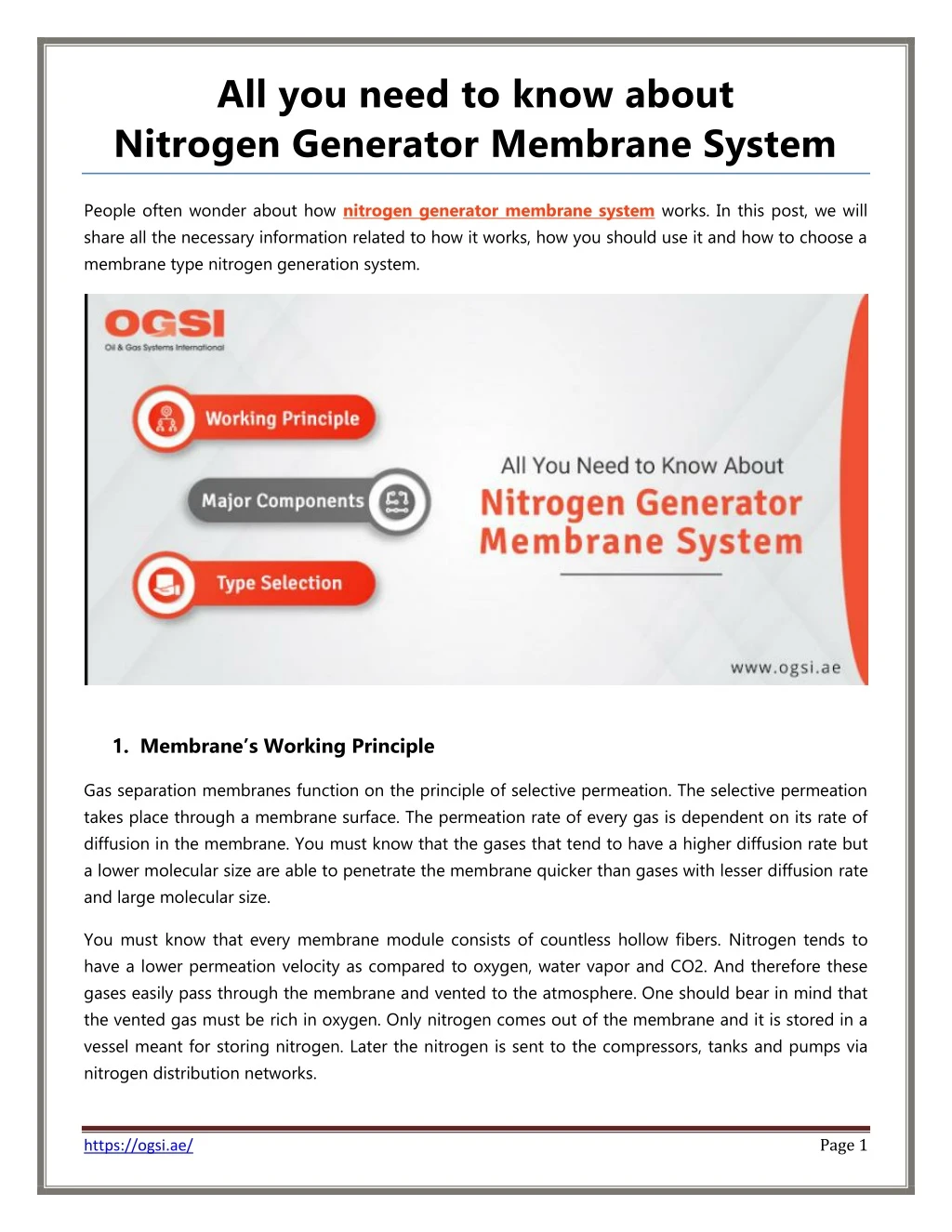 all you need to know about nitrogen generator