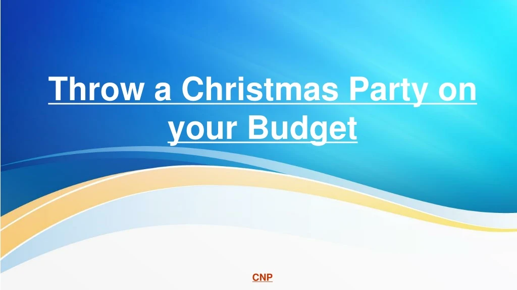 throw a christmas party on your budget
