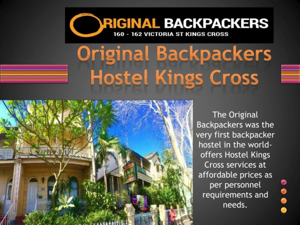 Original Backpackers Hostel Kings Cross