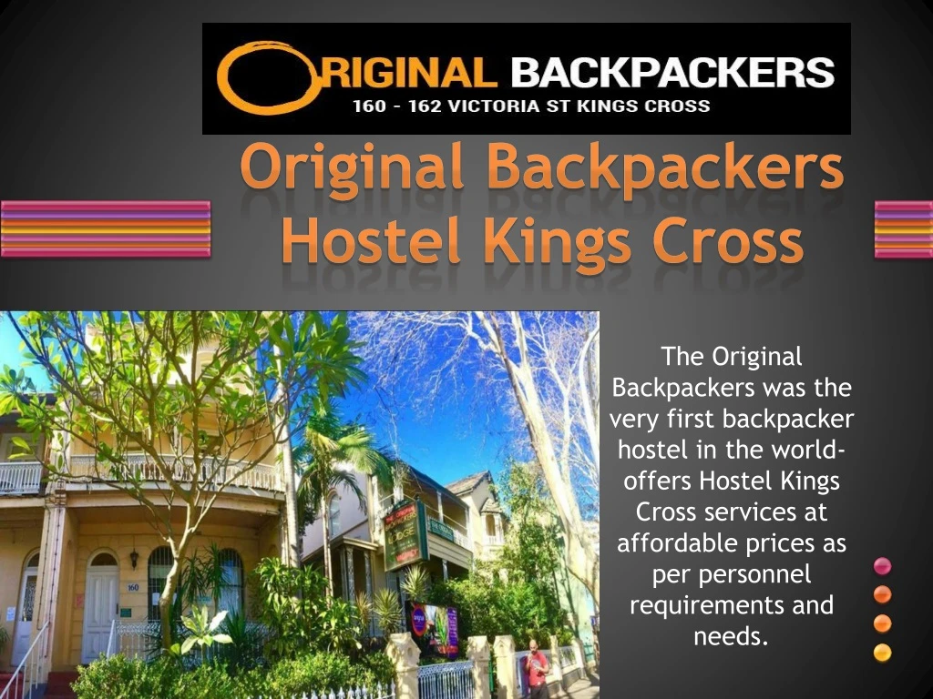 original backpackers hostel kings cross