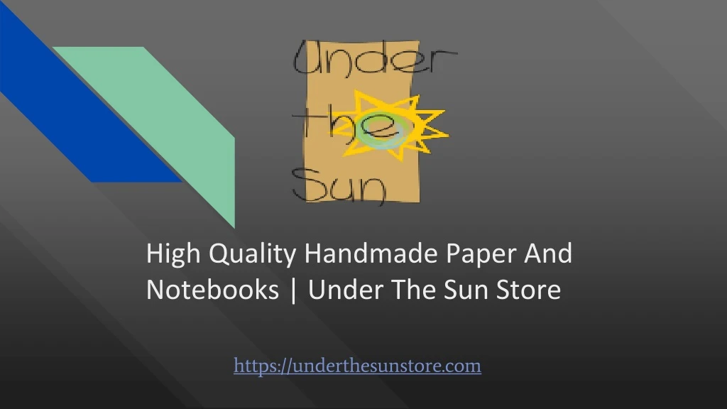 high quality handmade paper and notebooks