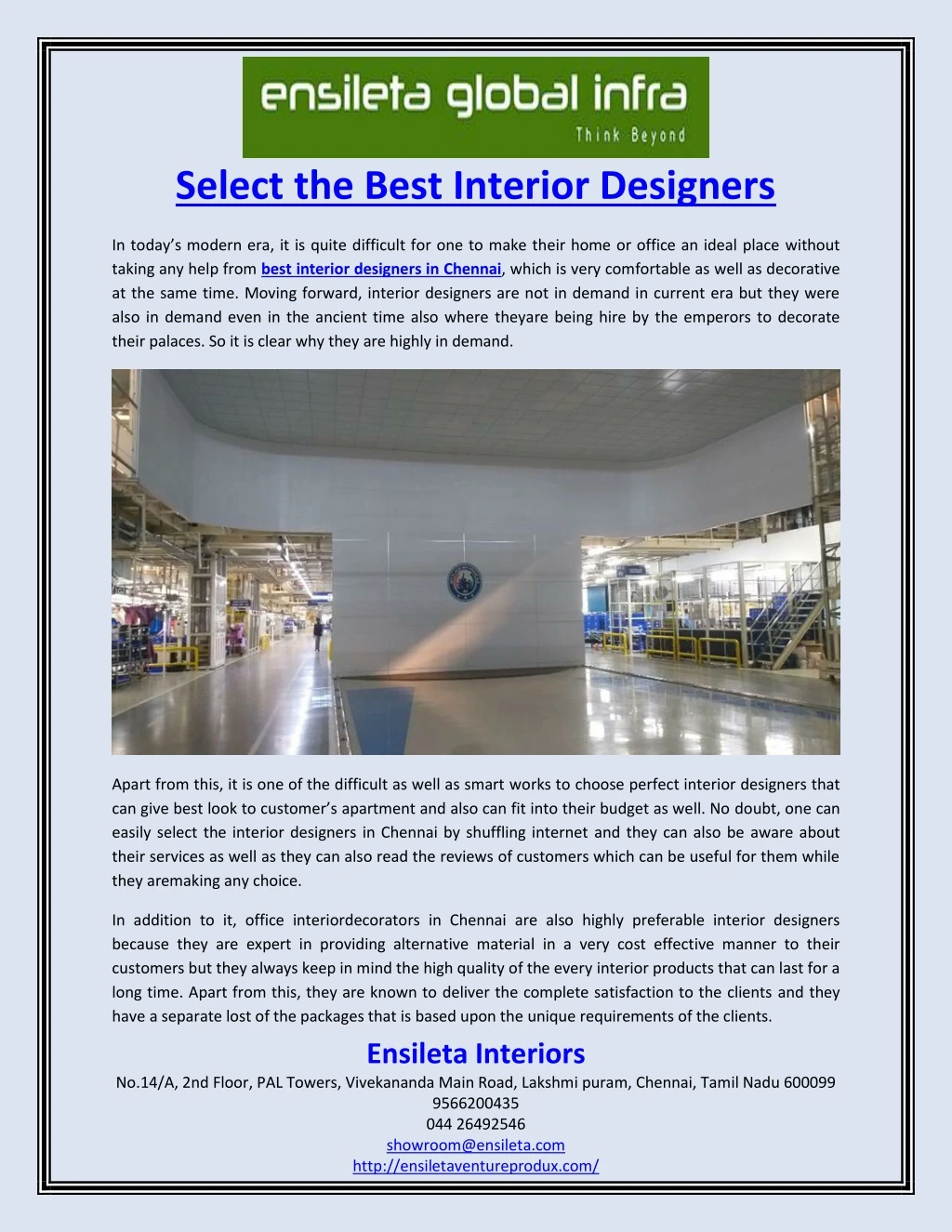 select the best interior designers