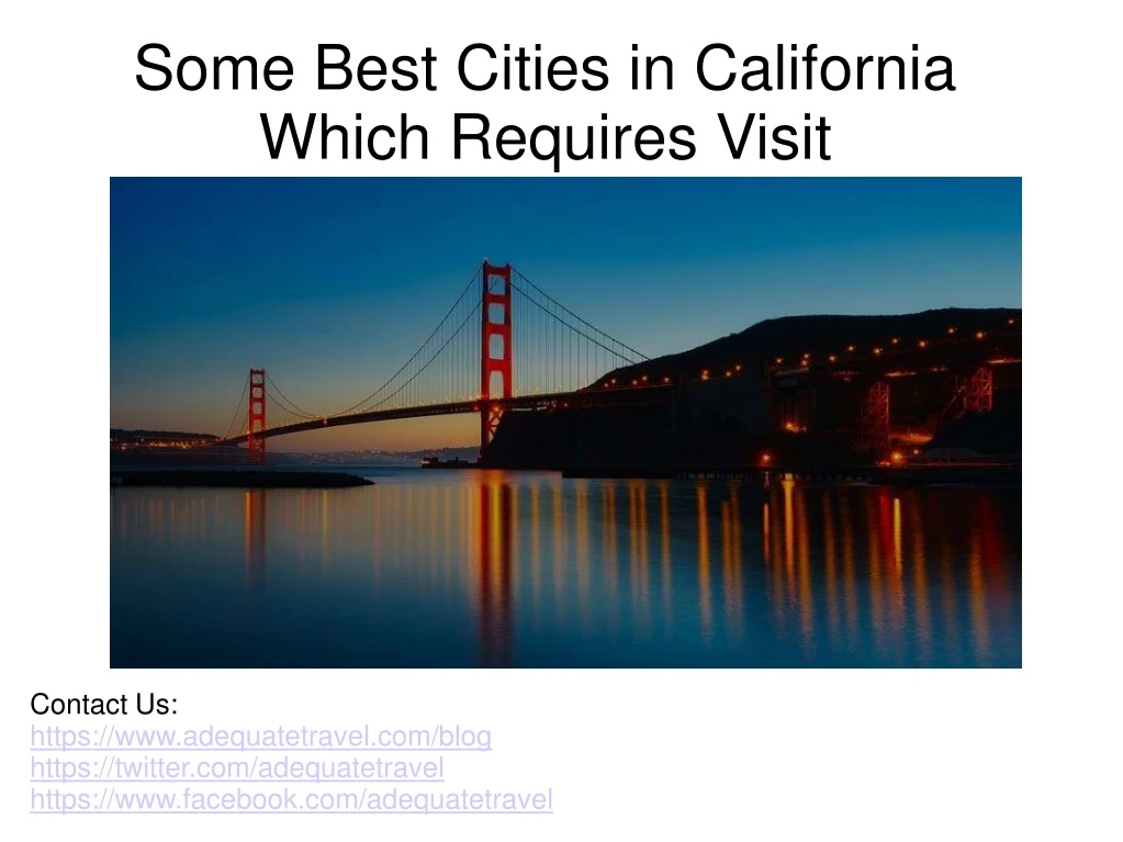 some best cities in california which requires visit