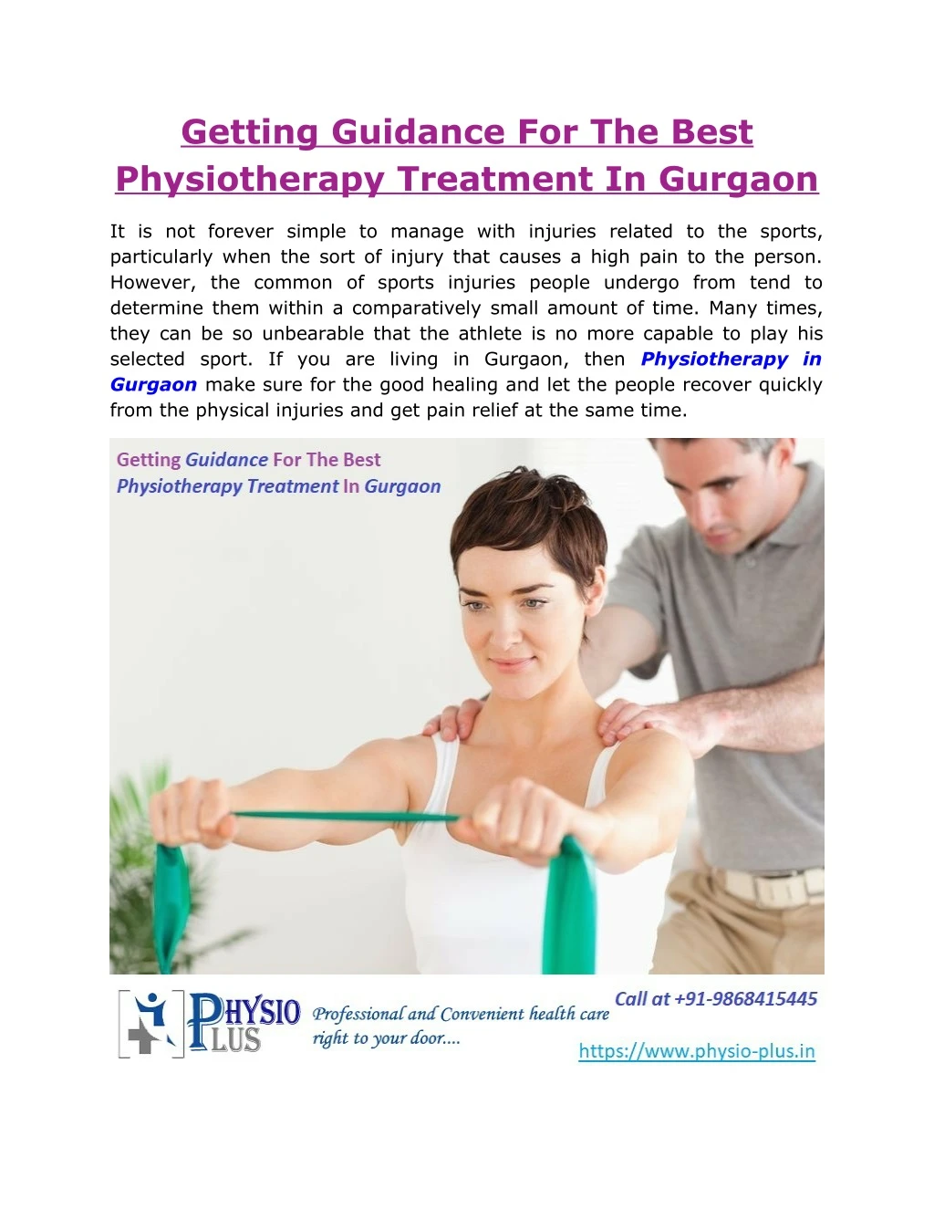 getting guidance for the best physiotherapy