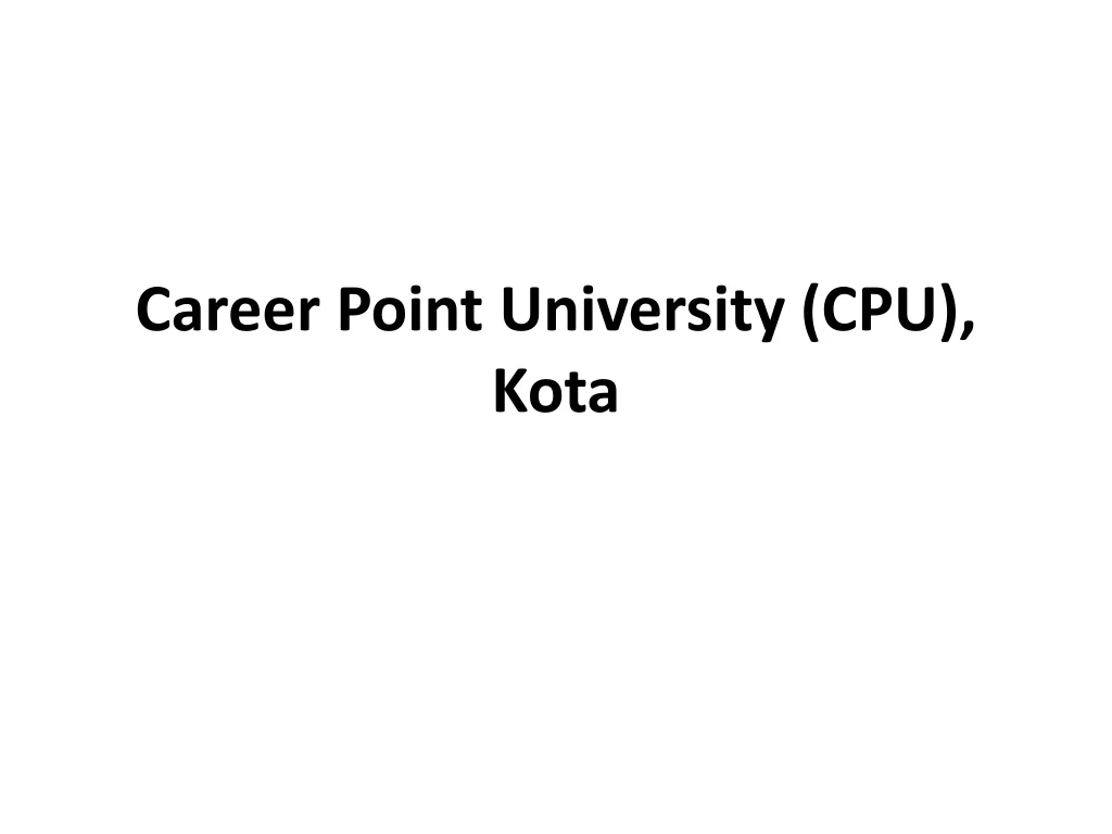 career point university cpu kota