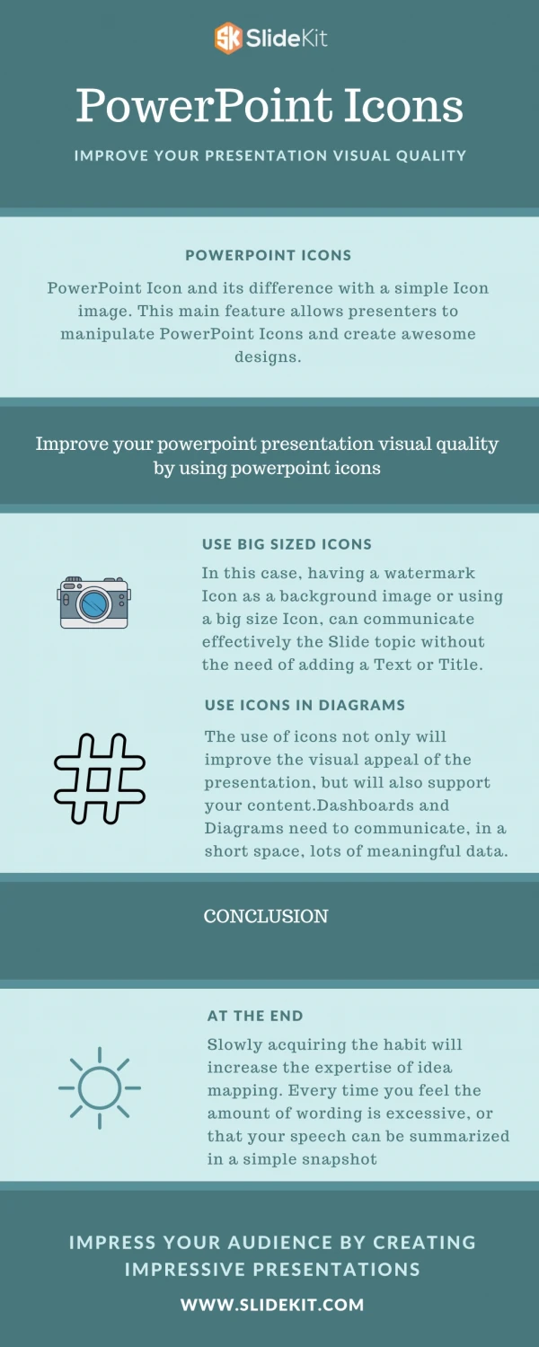 Improve your presentation visual quality by using PowerPoint icons