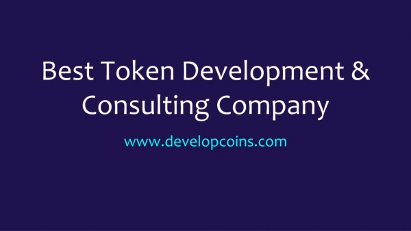 best token development consulting company