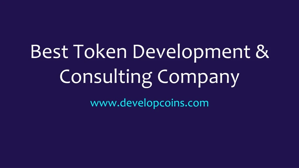 best token development consulting company