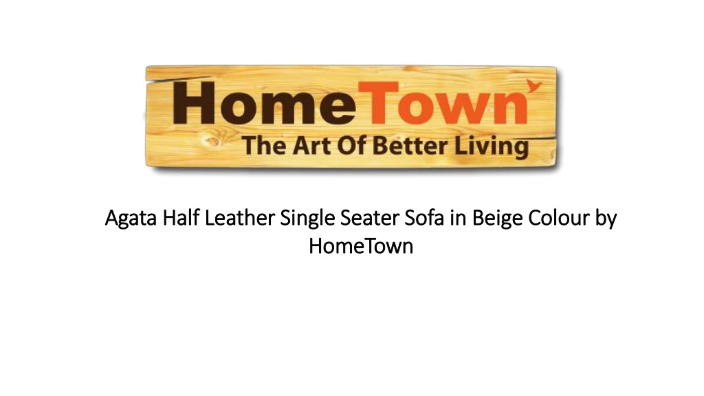 agata half leather single seater sofa in beige