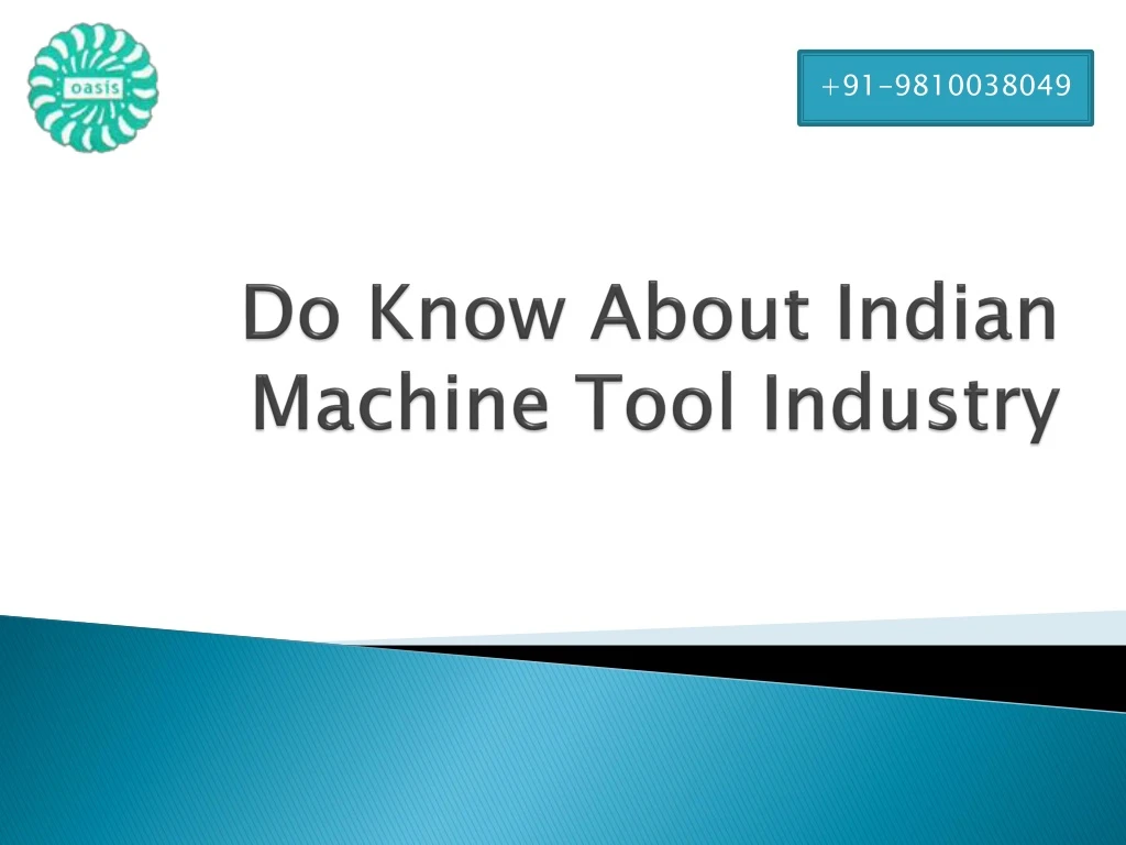 do know about indian machine tool industry