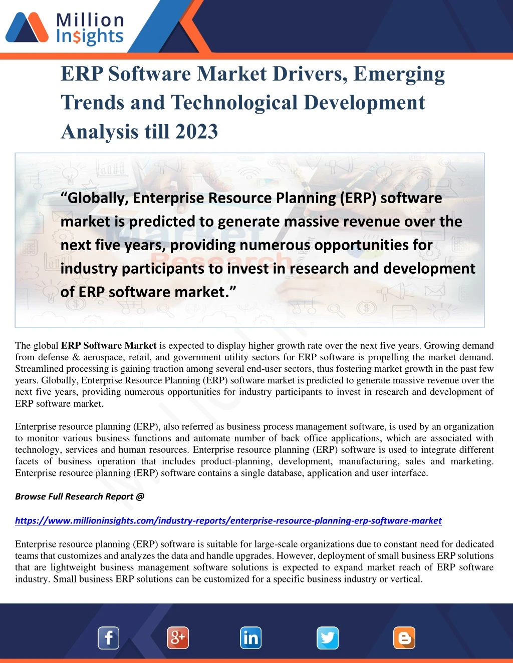erp software market drivers emerging trends