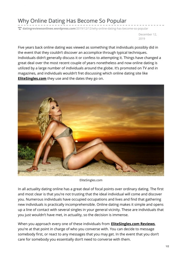 why online dating has become so popular