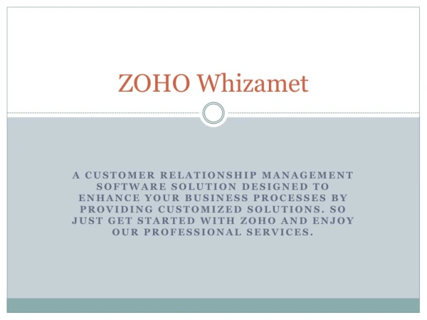 #Zoho Integration Experts