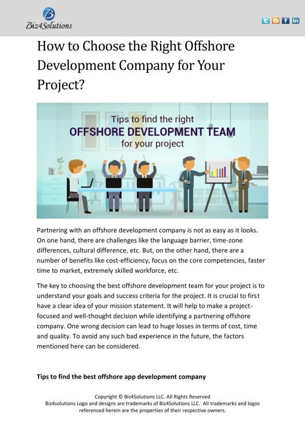 how to choose the right offshore development