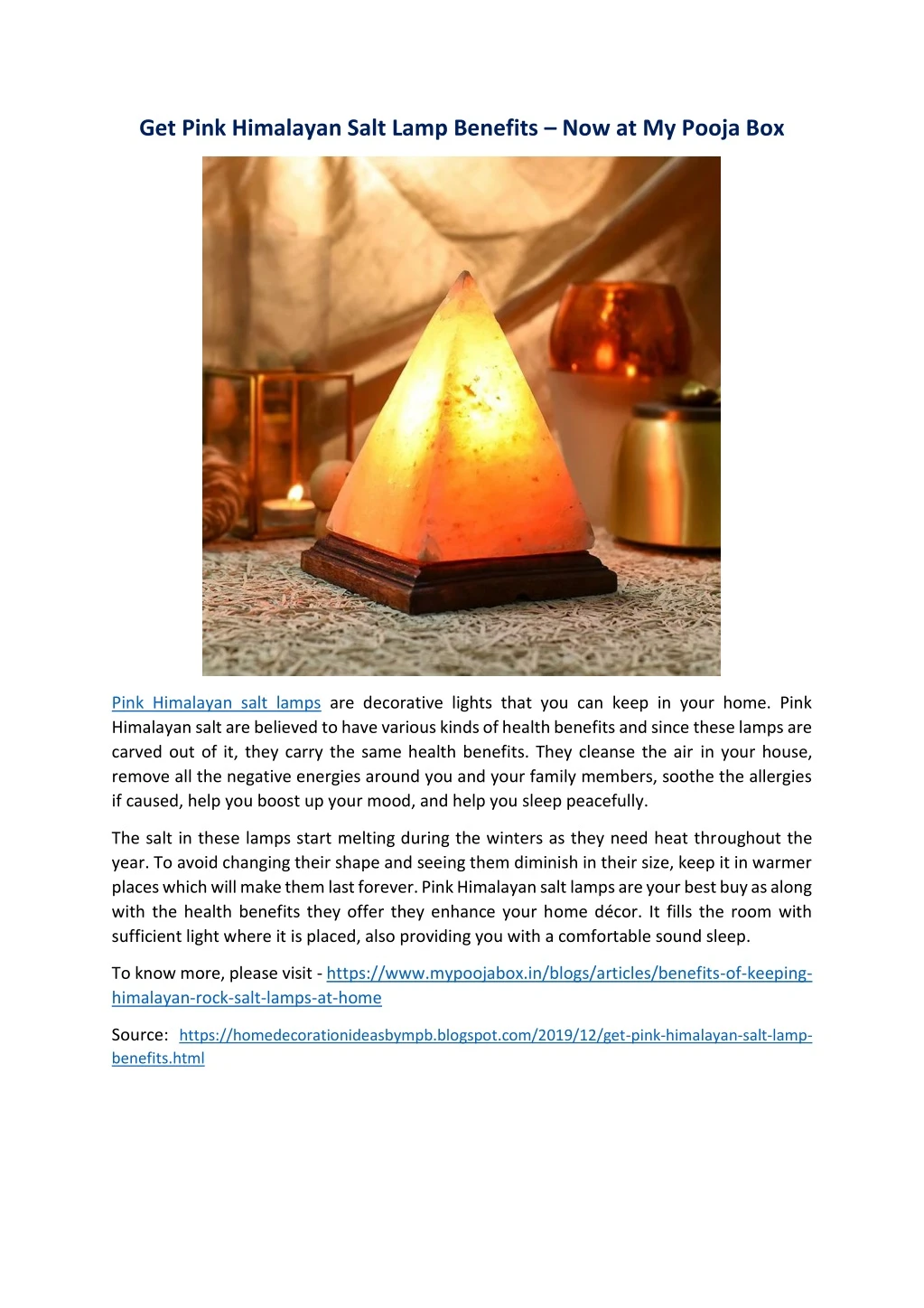 get pink himalayan salt lamp benefits