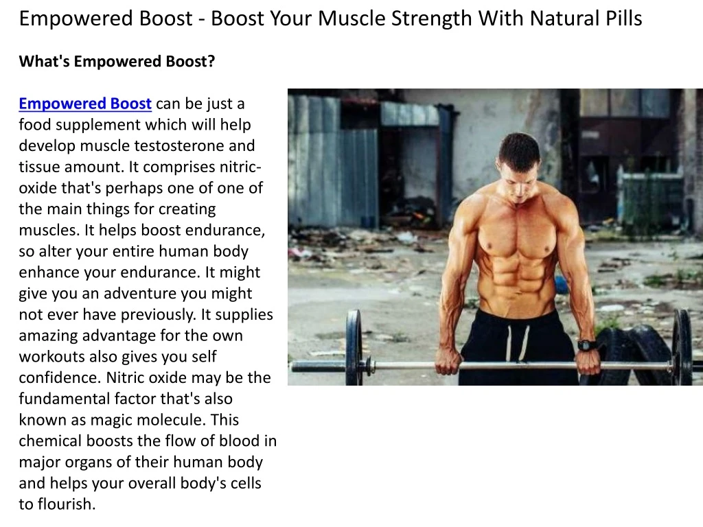 empowered boost boost your muscle strength with