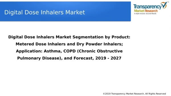 Digital Dose Inhalers Market by Product, Application and Forecast to 2027