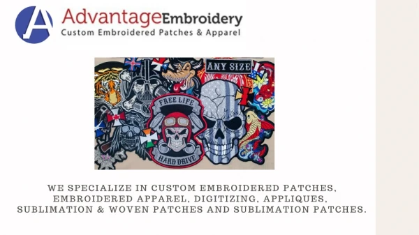 Custom Motorcycle Patches - Advantage Embroidery
