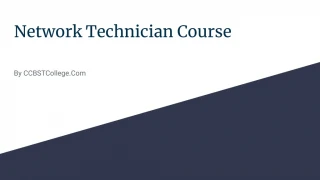 Network technician course - slide 1